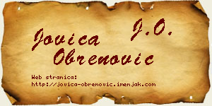 Jovica Obrenović vizit kartica